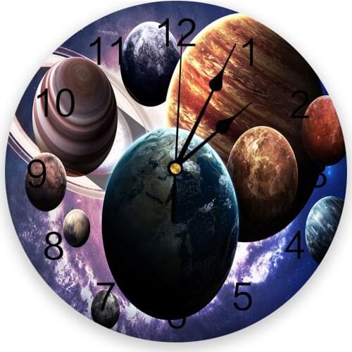 Planet 3D Wall Clock Modern Design Brief Living Room Decoration Kitchen Clock Art Wall Watch Home Decor
