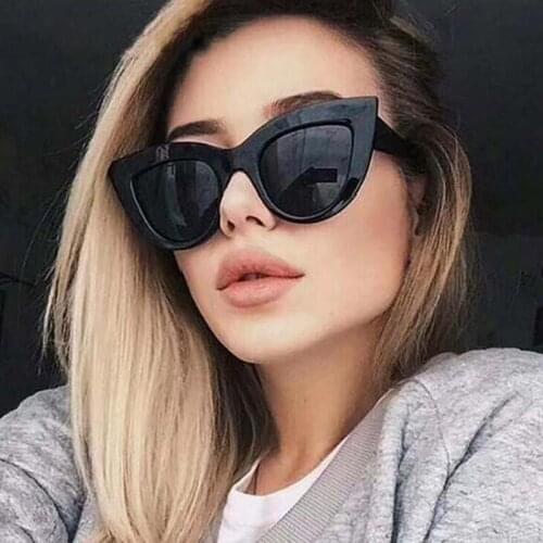 Luxury Candy Color Cat eye sunglasses Women Red Black Lovely Shades UV400 Trend wild Brand glasses designer fashion Oculos
