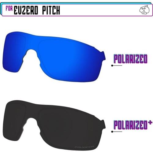 EZReplace Polarized Replacement Lenses for - Oakley EVZero Pitch Sunglasses - Black P Plus-Navy P