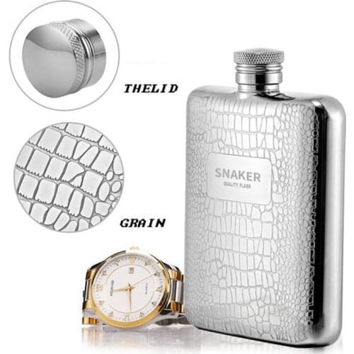 Portable Stainless Steel Hip Flask Personalized Outdoor High Grade Hip Flask Thickened Mini Petaca Pulsera Home Garden EF50HF