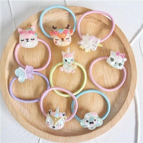 1PCS Cute Cat Clouds Fawn Princess Cartoon Headwear Kids Elastic Hair Bands Children Hair Ties Girls Accessories Baby Headdress