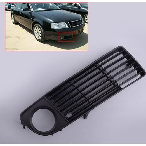 Right Car Front Bumper Fog Light Grille Cover 4B0807682 4B0807682M Fit for Audi A6 C5 1998 1999 2000 2001 2002 Pre-facelift