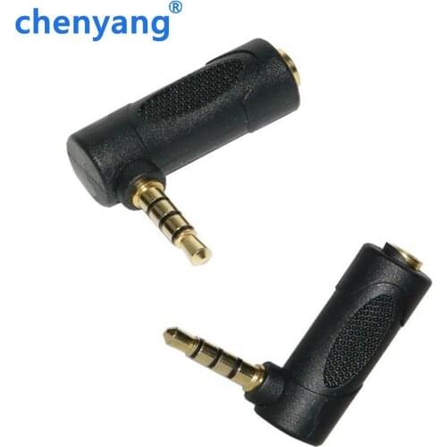 Plug Elbow right angle 3.5mm male to female audio connector 90 degree adapter gold plated free shipping