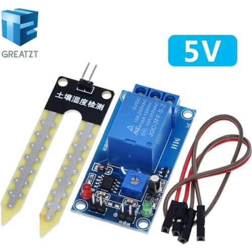 1PCS NEW DC 5V 12V soil moisture sensor relay control module Automatic watering of the humidity starting switch for aduino