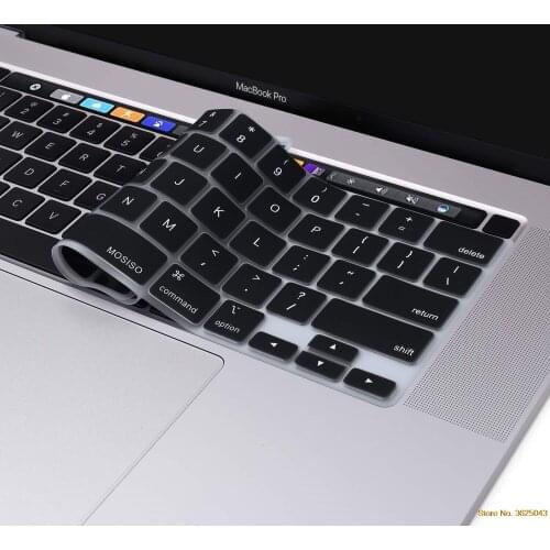 For MacBook Pro 16 inch 2019 A 2141 A2141 with Touch Bar & Touch ID & Retina Display Silicone English Keyboard Cover Skin