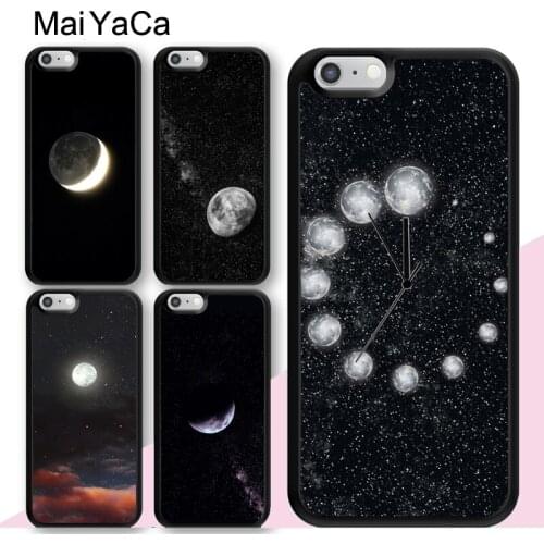 MaiYaCa Blue Clouds, Blue Moon Space Moon Glow Case For iPhone XS Max X XR 12 mini 11 Pro Max SE 2020 6S 7 8 Plus 5S Back Cover
