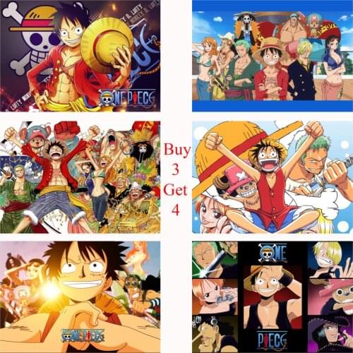 ONE PIECE LUFFY Posters Anime White Coated Paper Prints High Definition Clear Image Home Decoration Livingroom Bedroom Bar