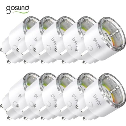 Gosund WiFi Socket Mini Smart Plug EU 10A/15A Smart Socket Power Monitor Timing Tuya SmartLife APP Works with Alexa Google Home