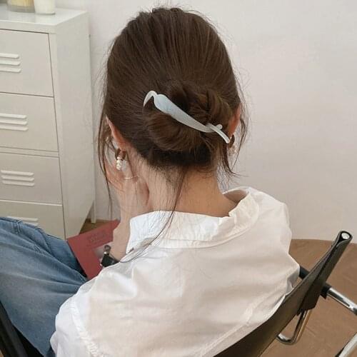 1Pc Clear Hairpins Hair Clips Jewelry Banana Clips Headwear Women Hairgrips Girl Ponytail Barrettes Hair Pins Accessorie