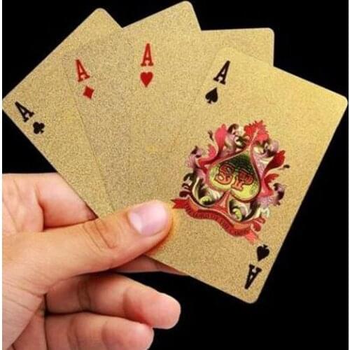 1 Set Playing Cards Luxury Shining Poker Gifts for Family Games Collectibles