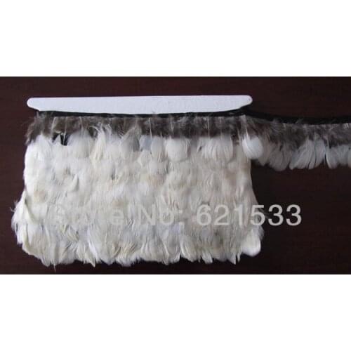 10Yards/Lot!Height5-6cm Nice Natural White Colour Round Tips LADY AMHERST Breast Feather Trim Fringe,Pheasant Feather Trimming