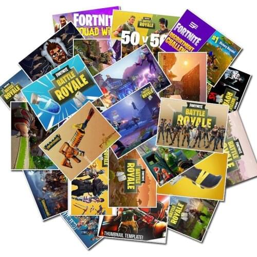 25pcs Not Repeat Fortnite Stickers Toys Set Game Fortnite Stickers Anime Figure Model Graffiti Stickers Children Birthday Gifts