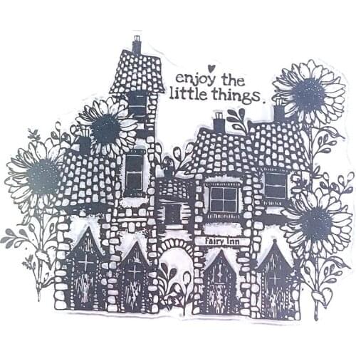 9*11 Sunflower House Craft Transparent Silicone Stamp for Scrapbooking DIY Photo album Card Making Decorative Clear Stamps