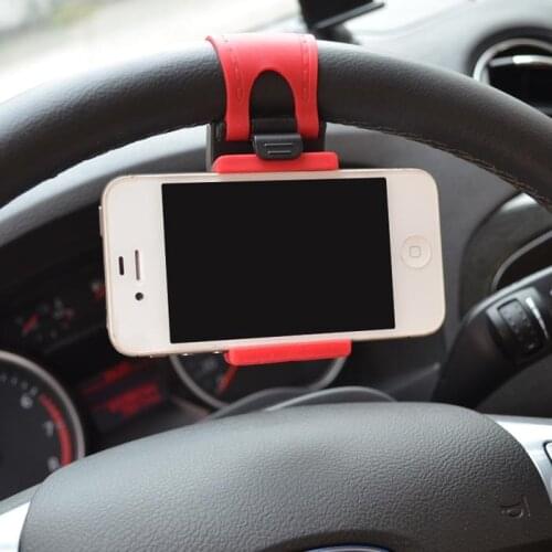 Universal Car Steering Wheel Clip Mount Holder for iPhone 8 7 7Plus 6 6s Samsung Xiaomi Huawei Mobile Phone GPS 4.0