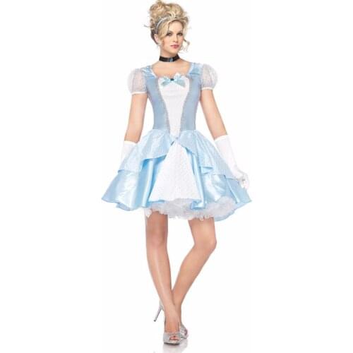 Free Shipping Sexy Blue Alice Wonderland Costume Adult Storybook Sweetie Costume Fancy Dress Halloween Costume For Women 3S1817