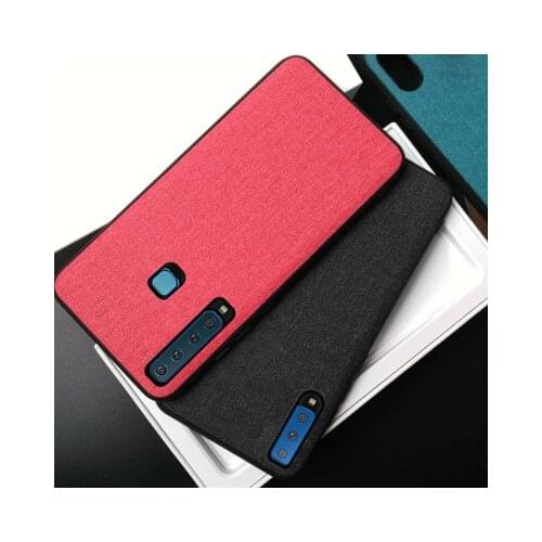 For Samsung Galaxy A7 2018 Case Luxury Skin Coque Silicone edge+hard fabric back cover case for samsung a7 2018 A750 phone shell