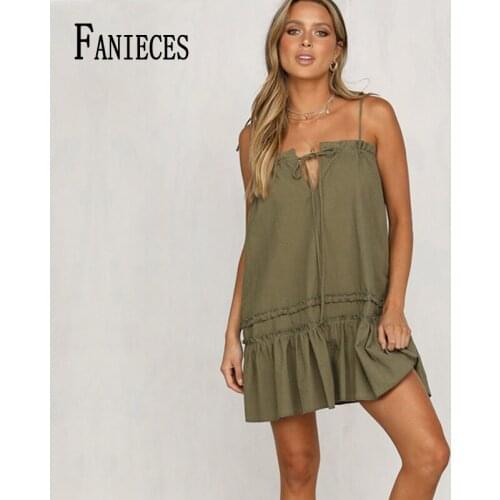 Однотонные летние платья FANIECES/梵易斯 China At AliExpress