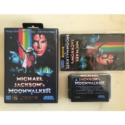 MD Game : Michael Jacksons MoonWalker ( Japan Version!! box+manual+cartridge!! )