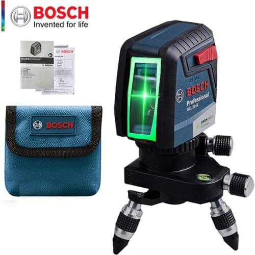 Bosch Official GLL30G Laser Level High Precision Green Light Two-Line Horizontal And Vertical Laser Level 30M laser rangefinder