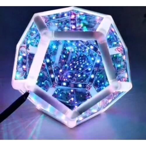 The Trap Orb DIY LED Infinity Dodecahedron Christmas Halloween Decoration LED Infinity Mirror Creative Cool Art Night Lights