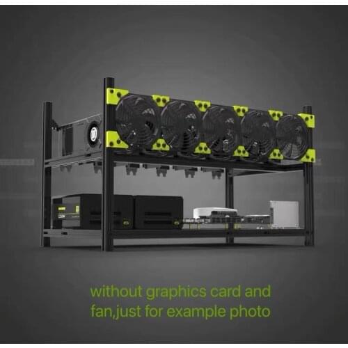 8 GPU 6GPU Miner Mining rig Aluminum Stackable Open air Case Computer ETH Frame Rig for bitcon Miner Kit Unassembled Ethereum
