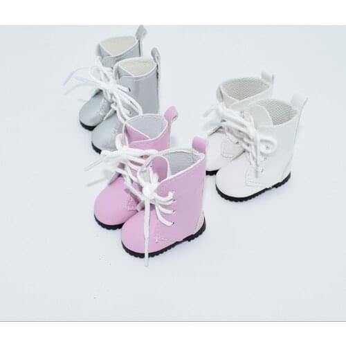 Pink/Silver/White 4.6*2.5cm P Leather Doll Boot Shoes PU Leather Shoes For 12inch Doll As for 1/6 BJD Doll Clothing Accessories