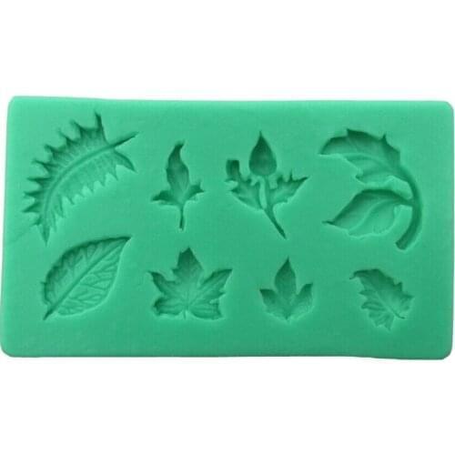 Wholesale 10 pcs Leaves Shapes Cake Fondant Decorating Tools,100% Food-Grade Silicone Baking Molds, Silicone Soap Molds