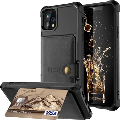 Luxury PU Leather Wallet Case for iPhone 12 Pro Max iPhone 12 Mini Cases Wallet Flip Cover Buckle for iPhone Phone 12 Fundas