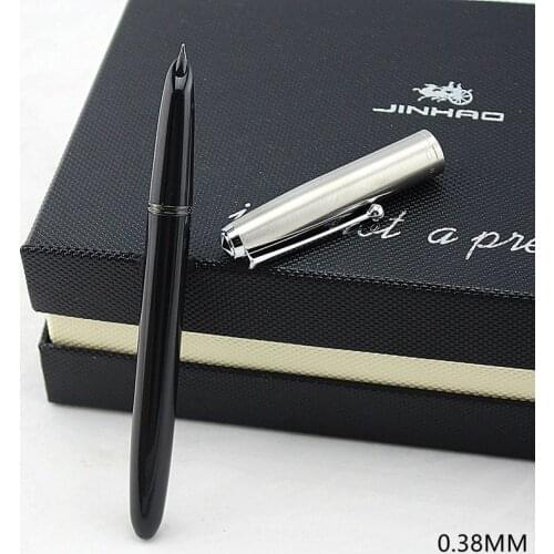 Vintage artistic quality Fountain pen Steel metal cap 0.38mm extra fine pens Jinhao 51A Stationery Office school supplies A6994