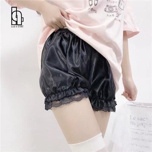 Luck A Lolita Shorts Anime Women Girls Fink Summer Lace Safety Shorts Pants Lovely Women Kawaii Bloomers Cosplay Costume
