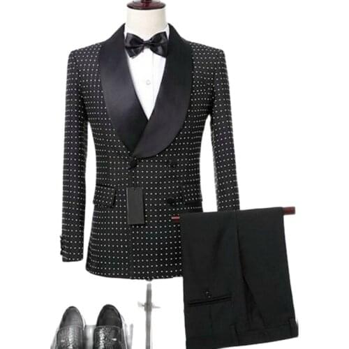 Light Blue Double-Breasted Mens Evening Dress Toast Suit Prom Party Clothing Handsome Groom Tuxedos (Jacket+Pants+Tie) W:514