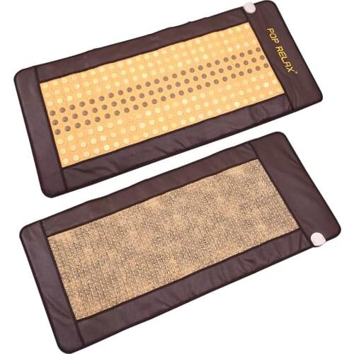 Thermal jade health mattress germanium tourmaline Photon mattress AB sides therapy electric heated stone sleeping mattress