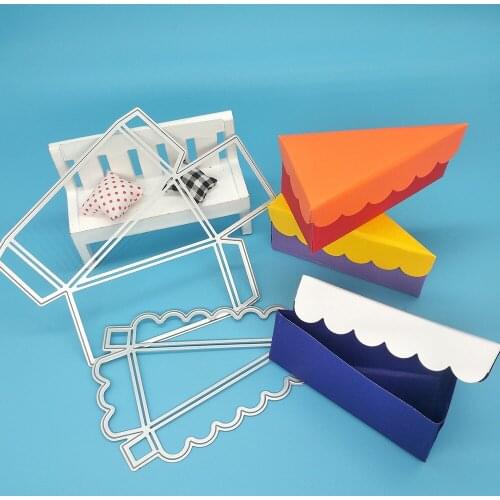 Triangle candy box with lid, gift box, jewelry box metal cutting mold scrapbook photo album decoration DIY handmade art