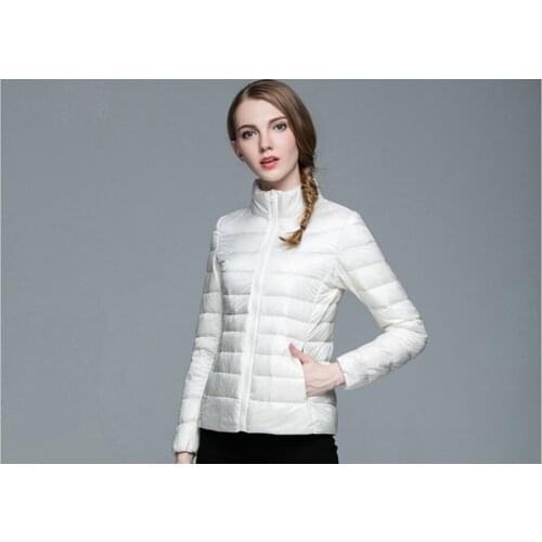 Ultra 2020 Light Down Jacket Women Stand Collar Parkas Womens White Duck Down Coat Female Short Winter Jackets WXF237 's s