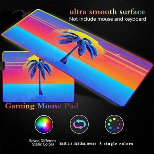 City View RGB Mouse Pad Unique Desktop Pad Gaming Mouse Pad Free Shipping LED Big Mouse Pad Keyboard Pad Non-slip High Quality