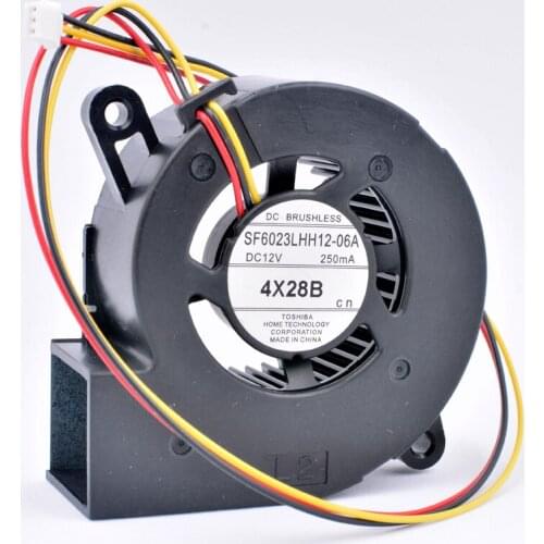 SF6023LHH12-06A 60x60x23mm 60mm fan DC12V 250MA 4X28B Turbo blower cooling fan suitable for projectors and retrofit cooling