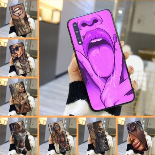Back Cover For Huawei Honor 8S 8A Pro V20 Black Girl Sexy Silicone Soft Case For Huawei Honor 10i 20i 20 Lite Pro Phone Case