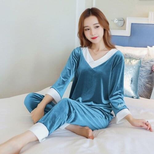 Winter Warm Pajamas Set for Women Sleep Set Velvet Homewear Warm Pijama Women Pyjama Set Animal Female Sleepwear