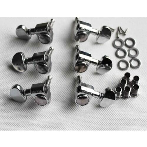 Grover 1 set 6 pcs silver diecast guitar machine tuner, guitar tuning pegs