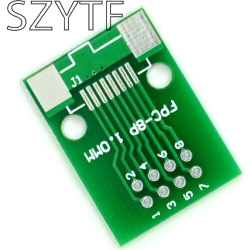 10pcs/bag FPC 8PIN adapter plate FFC 2.54mm switch TFT LCD seat 1mm 0.5mm pitch