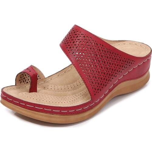 2021 Women Sandals Gladiator Style Woman Shoes Sandals Ladies Roman Wedge Slippers Female Bohemian Shoes Women Big Size 35-43