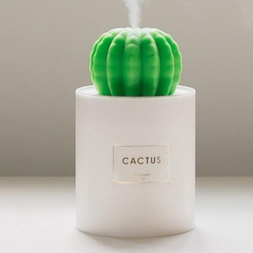 280mL USB Air Humidifier Cactus Timing Aromatherapy Diffuser 280ml Mist Maker Fogger Mini Aroma Diffuser With Night Light