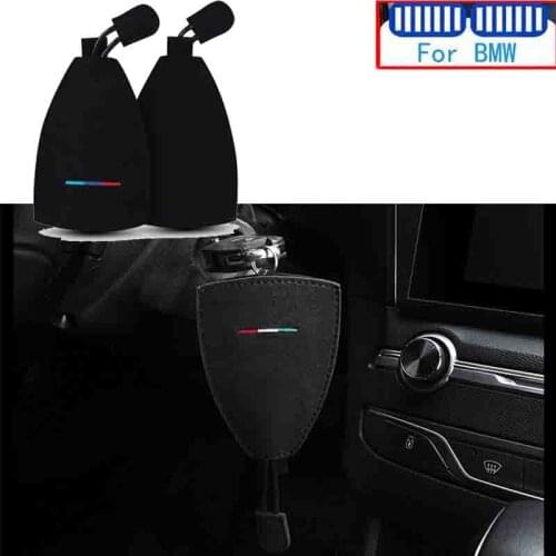 Alcantara Car Emblem Keychain Key Case Cover Bag For Bmw E90 E39 E46 E91 F30 G20 E60 F11 F10 F07 G30 E53 Series 1 2 4 6 3 5 7 Z4