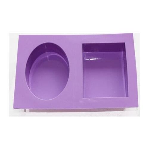 Large Oval Rectangle Soap Candle Cake Muffine Silicone Mold Mould