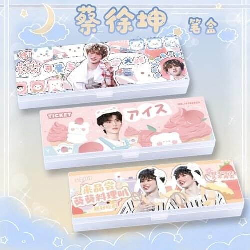Cai Xukun Stationery Box Kun Kun Pencil Case Star Surroundings Kun Kun Idol Support Gifts Cute School Supplies Cal Cheer Fashion