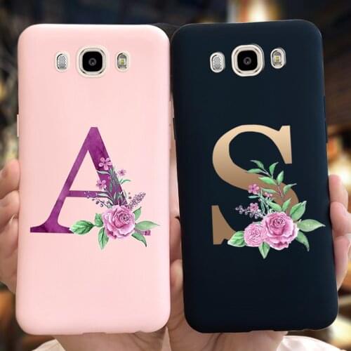 For Samsung J7 2016 Case Fashion Letter Flower Soft Silicone Back Cover on For Samsung Galaxy J7 2016 J710F J710H TPU Phone Case