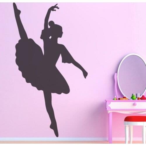 Sticker-danseuse-ballerine Vinyl Wall Decals Mural art Decor Wallpaper Living Room Home Decor Decoration Poster 30 cm x 55 cm