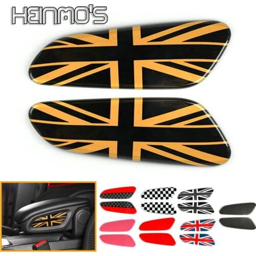 For Mini Cooper F60 Countryman F 60 Car-styling 2 Pcs Car Interior Stickers Armrest Storage Box Cover Sticker Decal Decoration