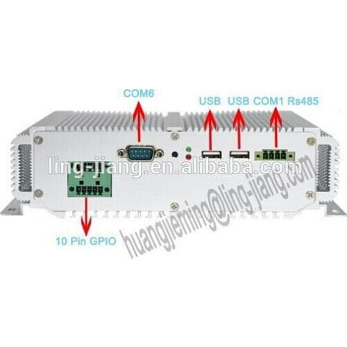 Used server rack 1037U 1.8GHZ 2GB RAM fanless industrial computer with 3.5" motherboard (LBOX-1037U)