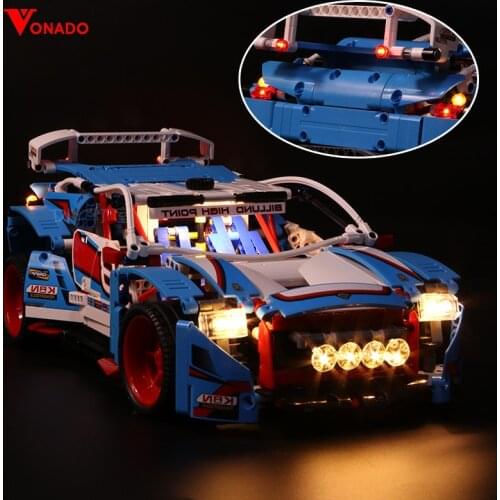 Vonado Led Light Compatible for Rally Racing Machinery Group 42077 Race Car Building Blocks Toys Gifts Only Light